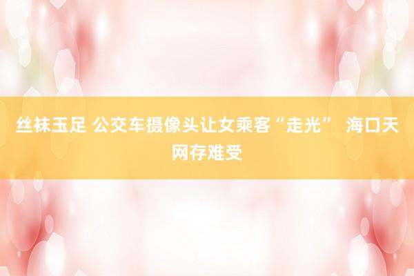 丝袜玉足 公交车摄像头让女乘客“走光” 海口天网存难受
