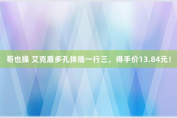 哥也操 艾克盾多孔排插一行三,得手价13.84元!