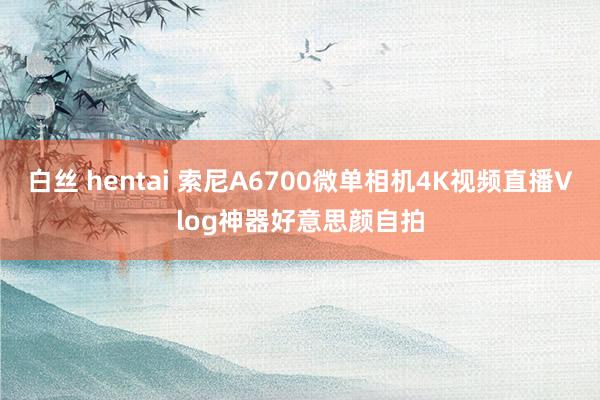 白丝 hentai 索尼A6700微单相机4K视频直播Vlog神器好意思颜自拍