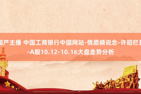 国产主播 中国工商银行中国网站-情愿频说念-许昭栏目-A股10.12-10.16大盘走势分析