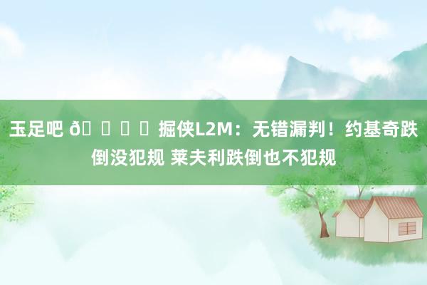 玉足吧 📚️掘侠L2M：无错漏判！约基奇跌倒没犯规 莱夫利跌倒也不犯规